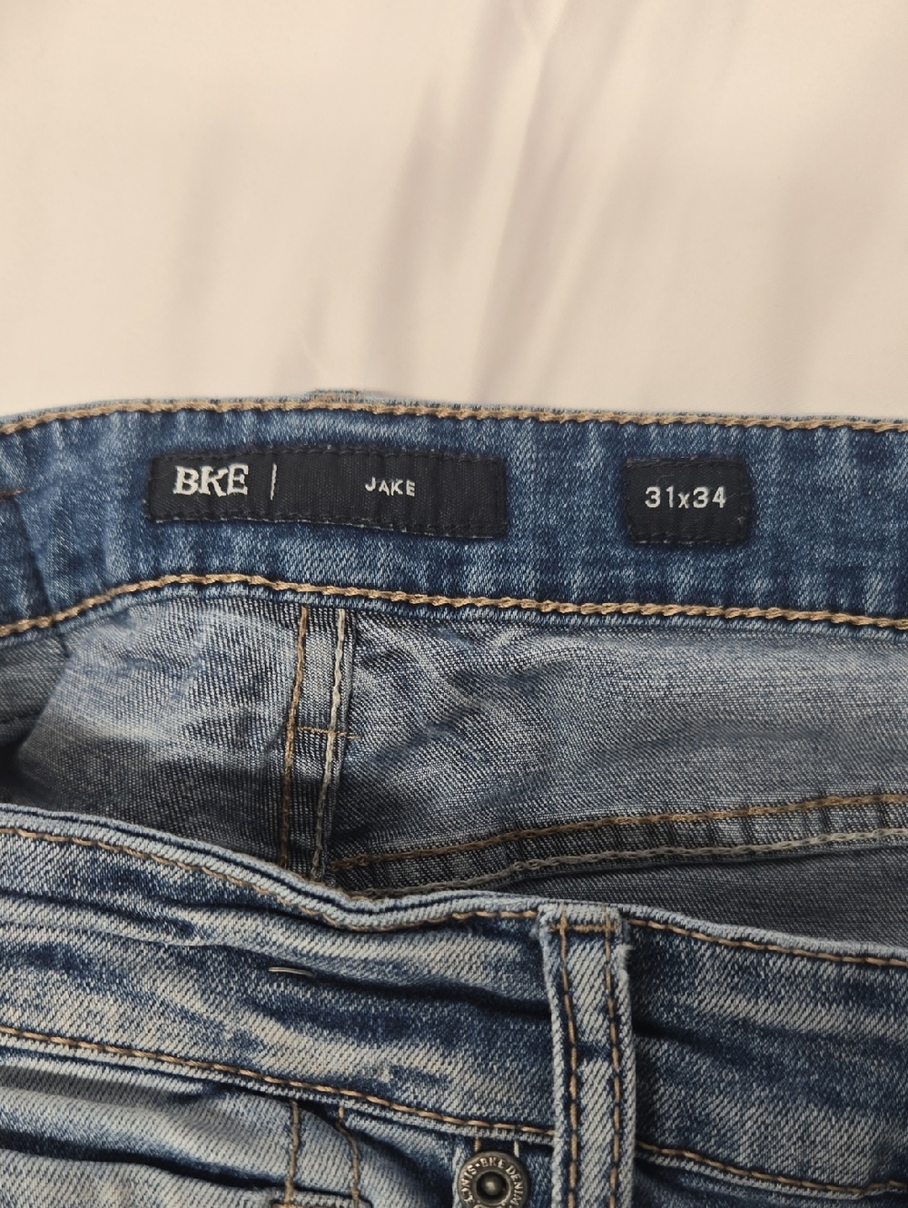 BKE Jake Men's Light Blue Slim Straight Jeans